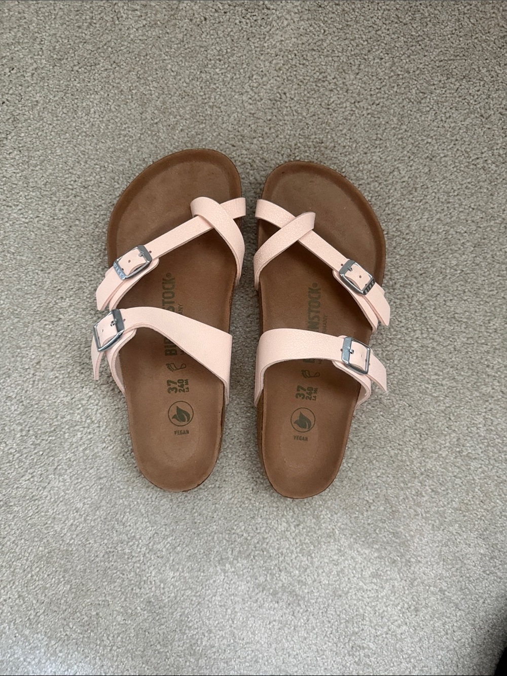 Birkenstock Women’s Blush Pink Mayari Cork Sandals